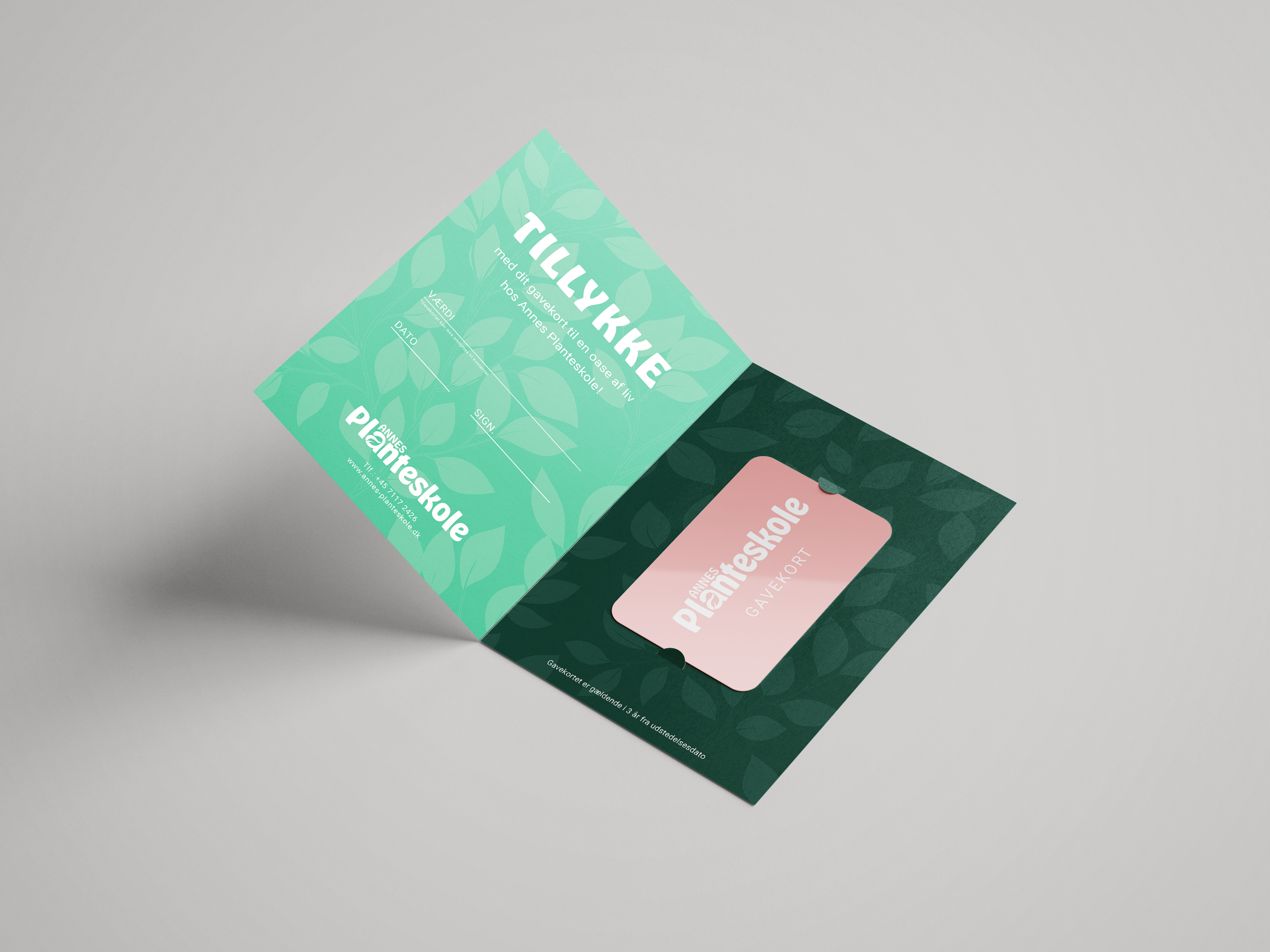 Gavekort flyer re-design mockup